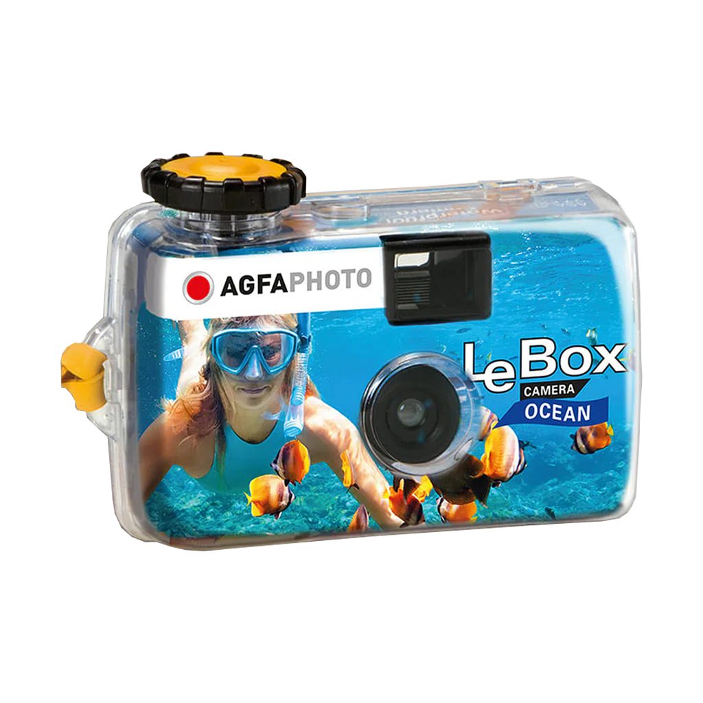 AgfaPhoto LeBox Single-Use Ocean Waterproof Camera (35mm Roll Film, 27 Exposures)