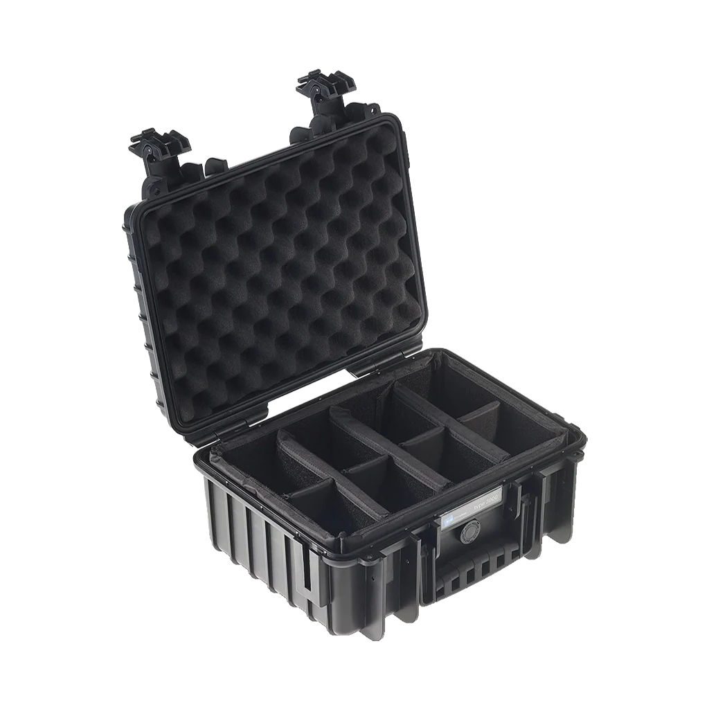 B&W International Type 3000 Outdoor Hard Case with Dividers (Black) - Image 2