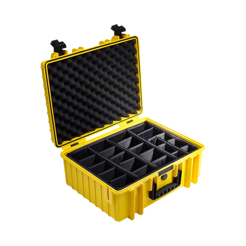 B&W International Type 6000 Outdoor Hard Case with Padded Dividers (Yellow) - Image 2