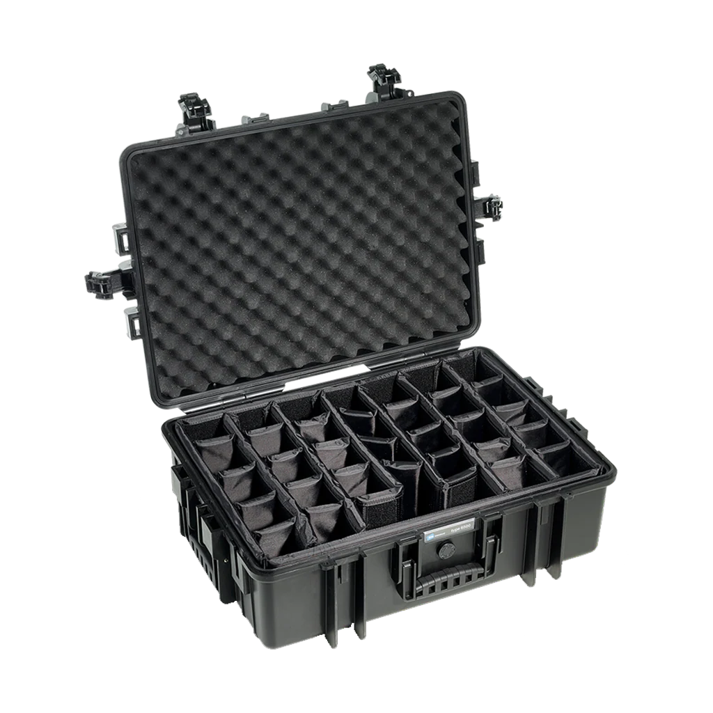 B&W International Type 6500 Outdoor Hard Case with Padded Dividers (Black) - Image 2