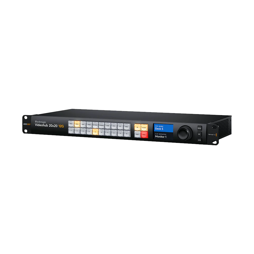 Blackmagic Design Videohub 20x20 12G Zero-Latency Video Router