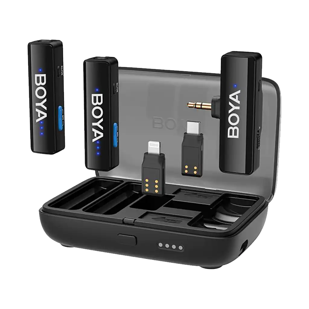 Boya BOYALINK 2 3-in-1 2-Person Wireless Microphone System with Interchangeable Connectors (2.4 GHz) - Image 2