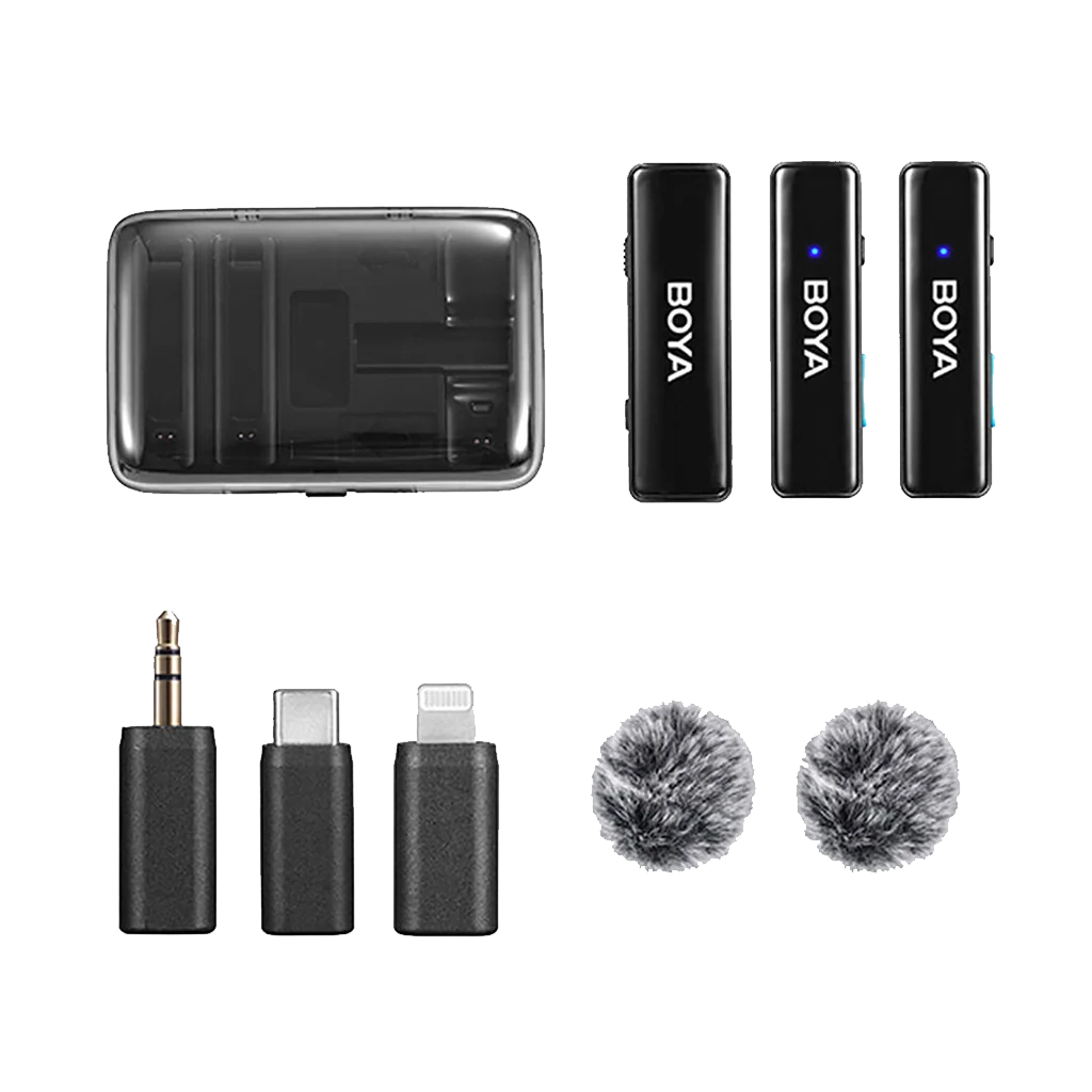 BOYA BOYALINK 2-Person All-in-One Wireless Microphone System with Interchangeable Connectors (2.4 GHz) - Image 2