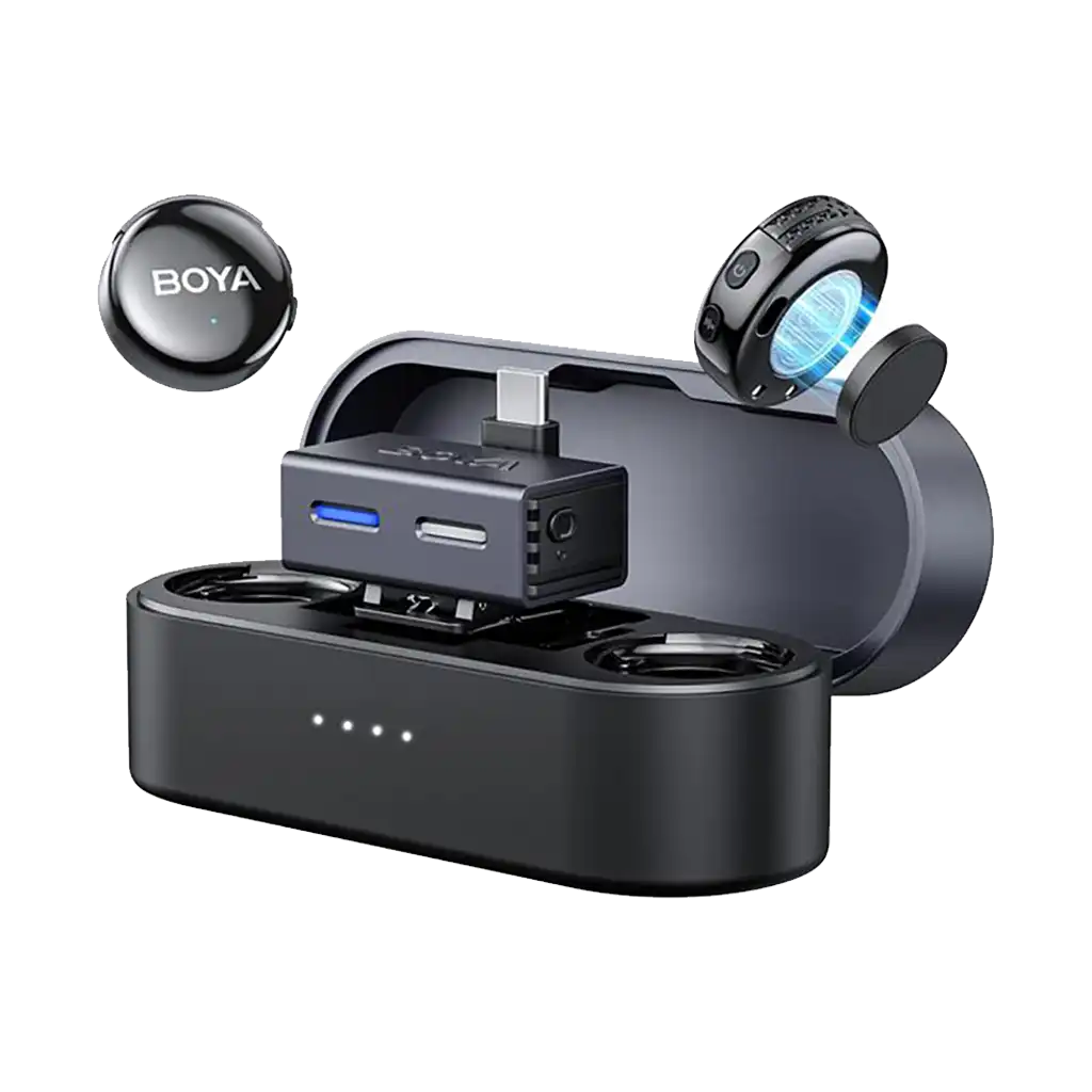 Boya BOYALINK 3 AI-Powered 2-Person Wireless Microphone System for Cameras and Mobile Devices (2.4 GHz) - Image 2