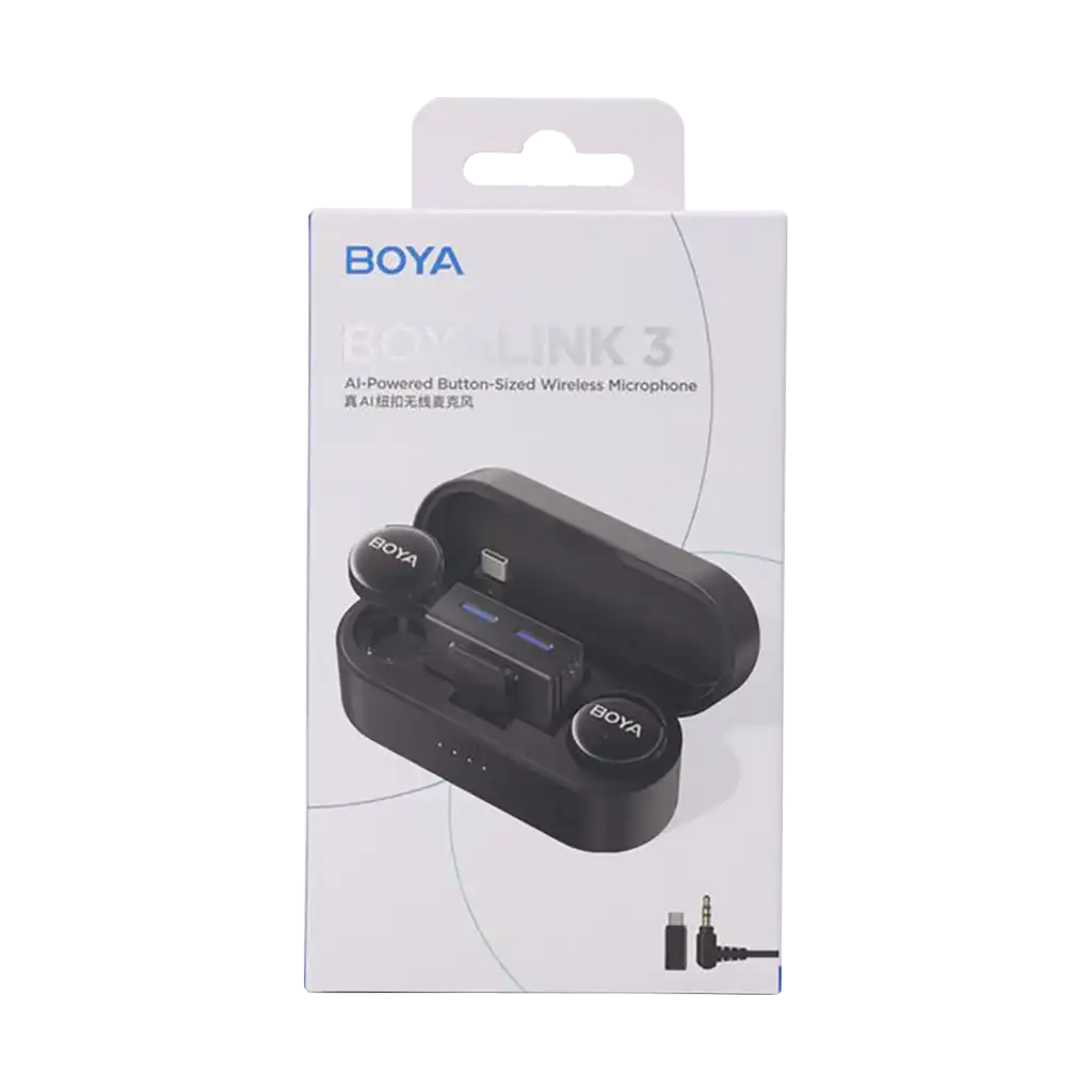 Boya BOYALINK 3 AI-Powered 2-Person Wireless Microphone System for Cameras and Mobile Devices (2.4 GHz) - Image 4