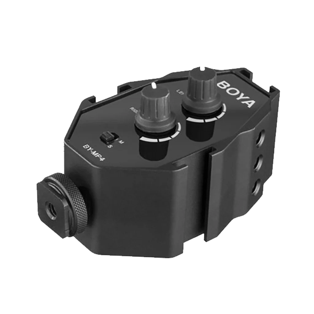 BOYA BY-MP4 2-Channel Audio Adapter for Smartphone, DSLR & Camcorder - Image 3