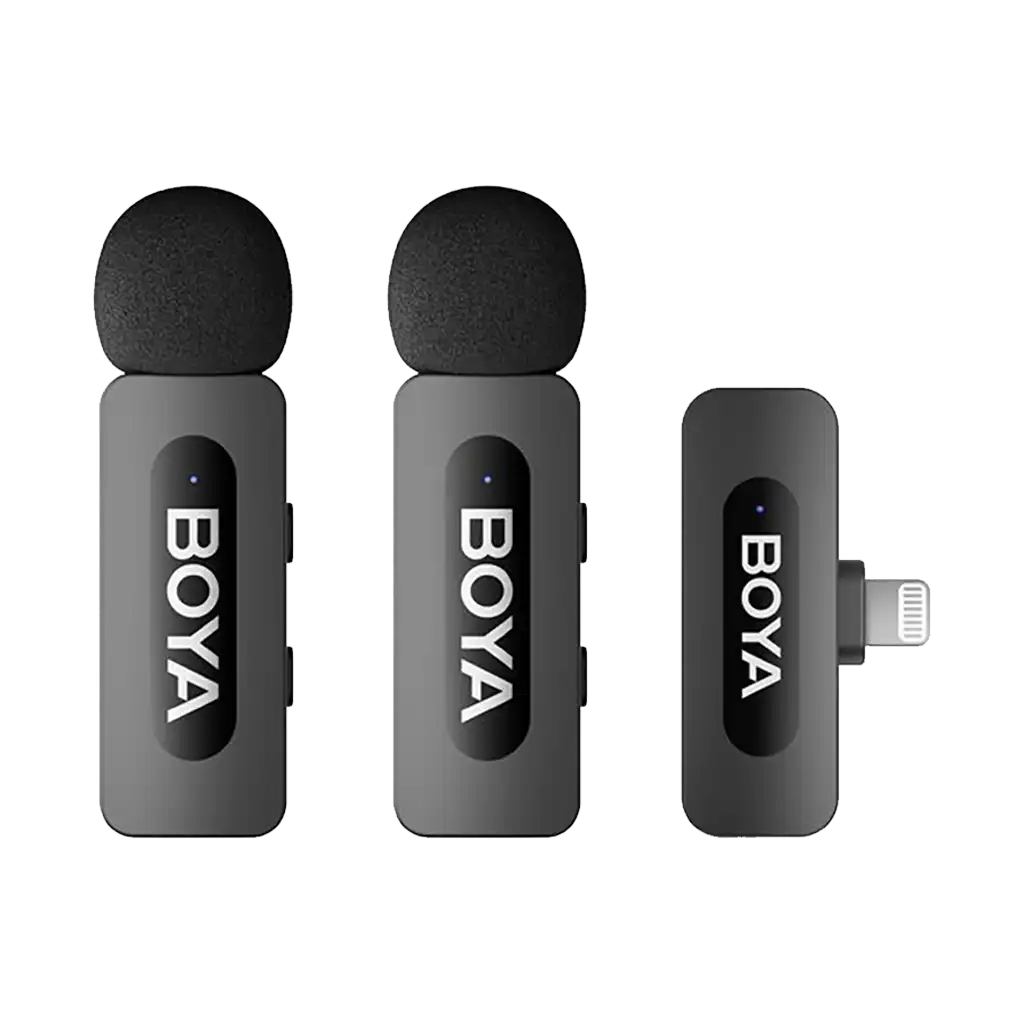 Boya BY-V3 2-Person Wireless Microphone System with Lightning Connector for Mobile Devices (2.4 GHz) - Image 2