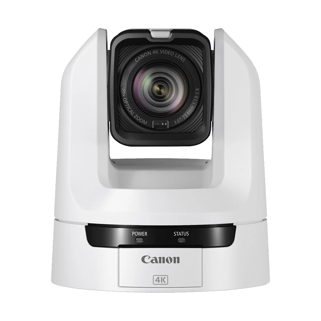 Canon CR-N100 4K NDI PTZ Camera with 20x Zoom (Titanium White)