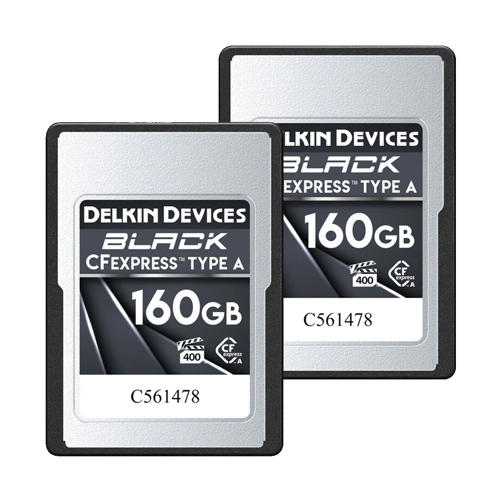 Delkin Devices 160GB BLACK CFexpress Type A Memory Card (Twin Pack)