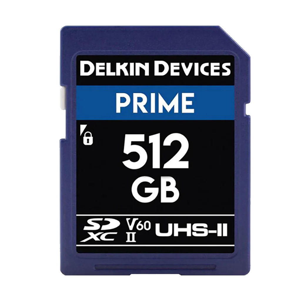 Delkin Devices 512GB Prime UHS-II SDXC (280MB/s) Memory Card