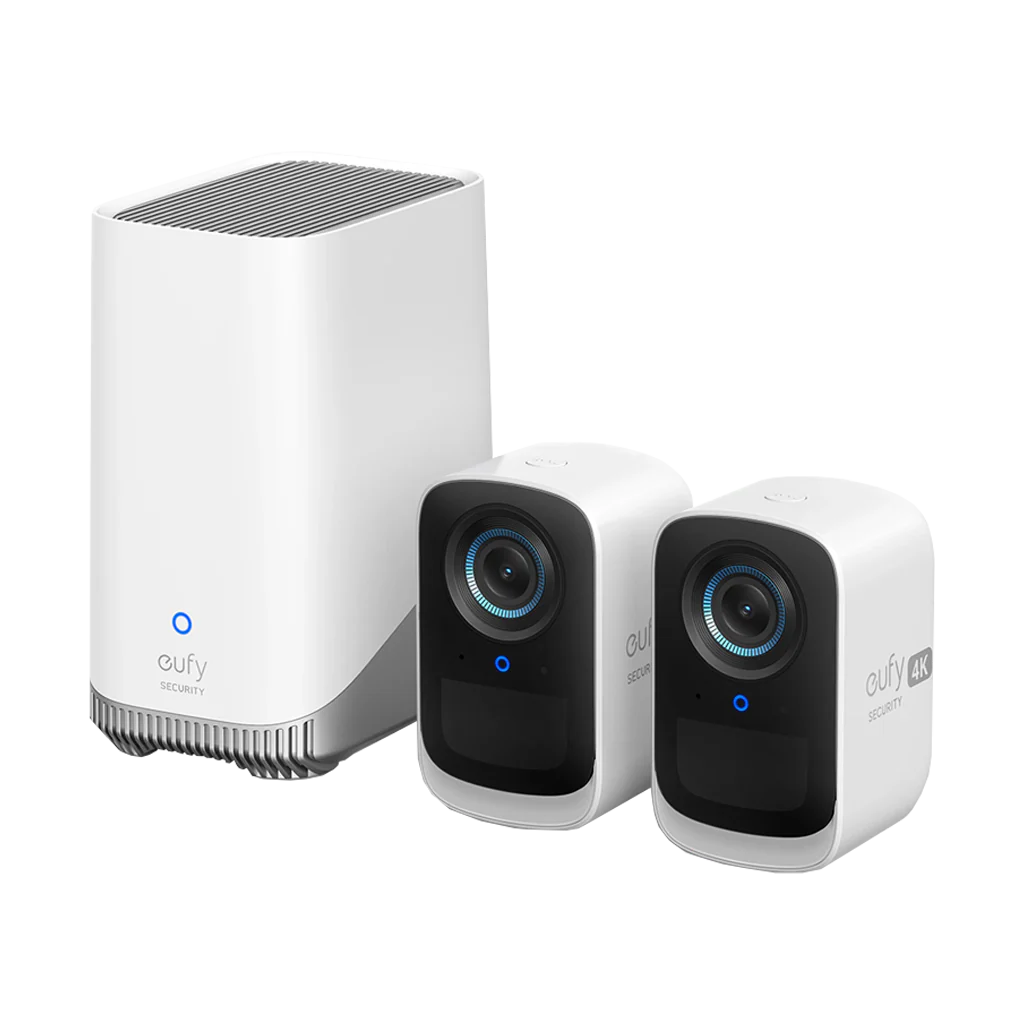 Eufy eufyCam S300 (eufyCam 3C) 2-Cam Kit with Eufy HomeBase 3 S380