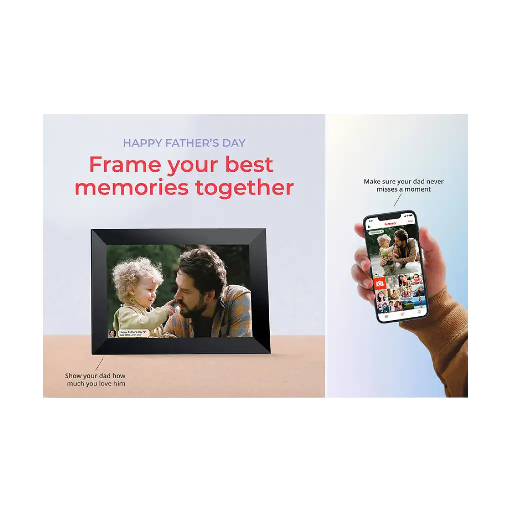 Frameo 10.1” WiFi Digital Photo Frame Black - Image 4