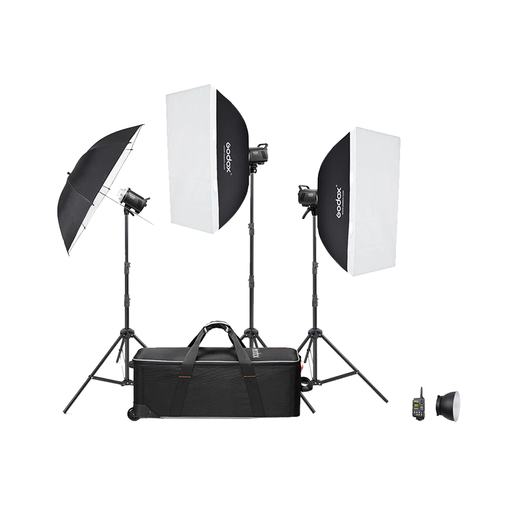 Godox MS300-V Studio Flash Monolight (3-Light Kit)