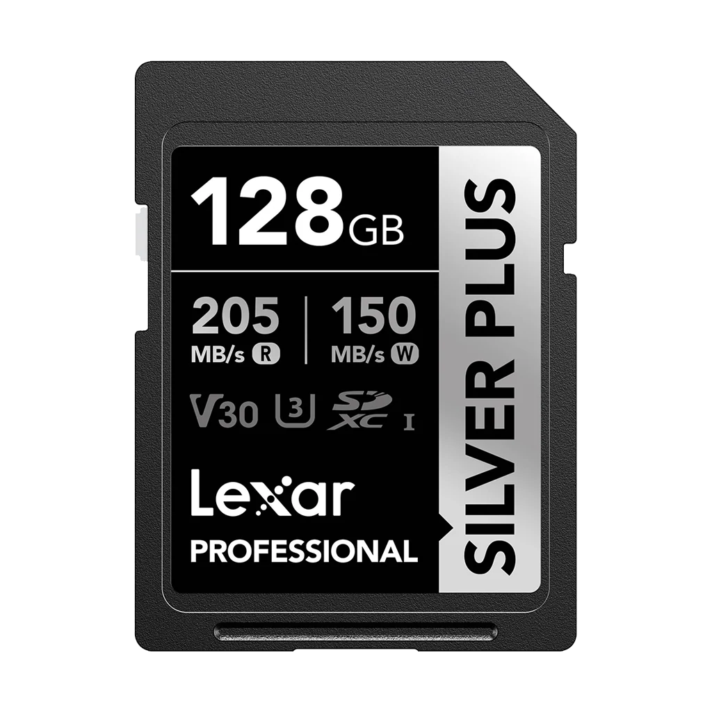 Lexar 128GB Professional UHS-I SDXC Memory Card (205MB/s, SILVER PLUS Series)
