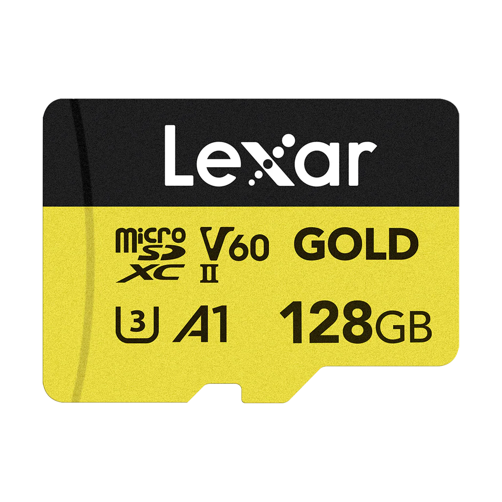 Lexar 128GB Professional UHS-II microSDXC Memory Card (GOLD Series)