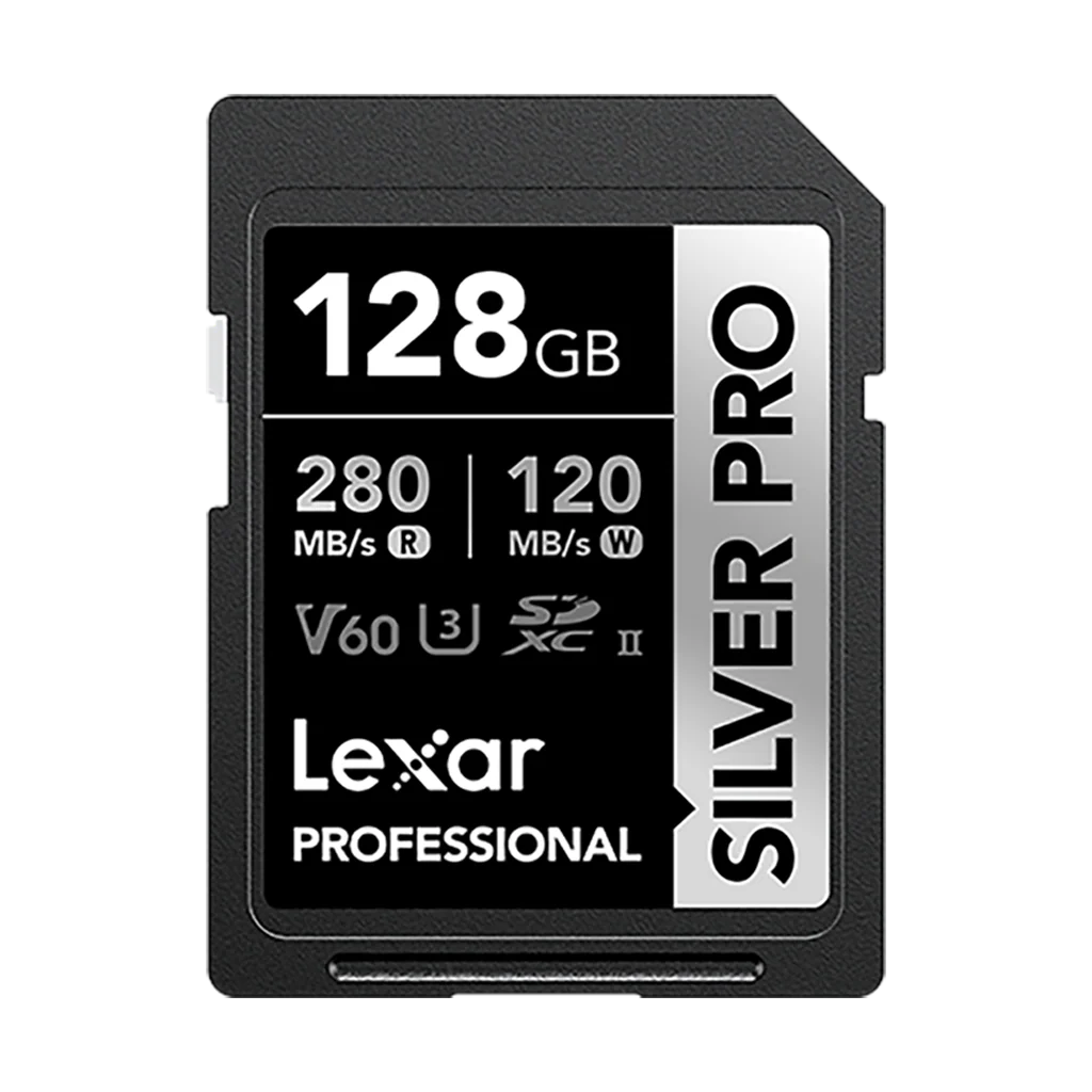 Lexar 128GB Professional UHS-II SDXC Memory Card (280MB/s, SILVER PRO Series)