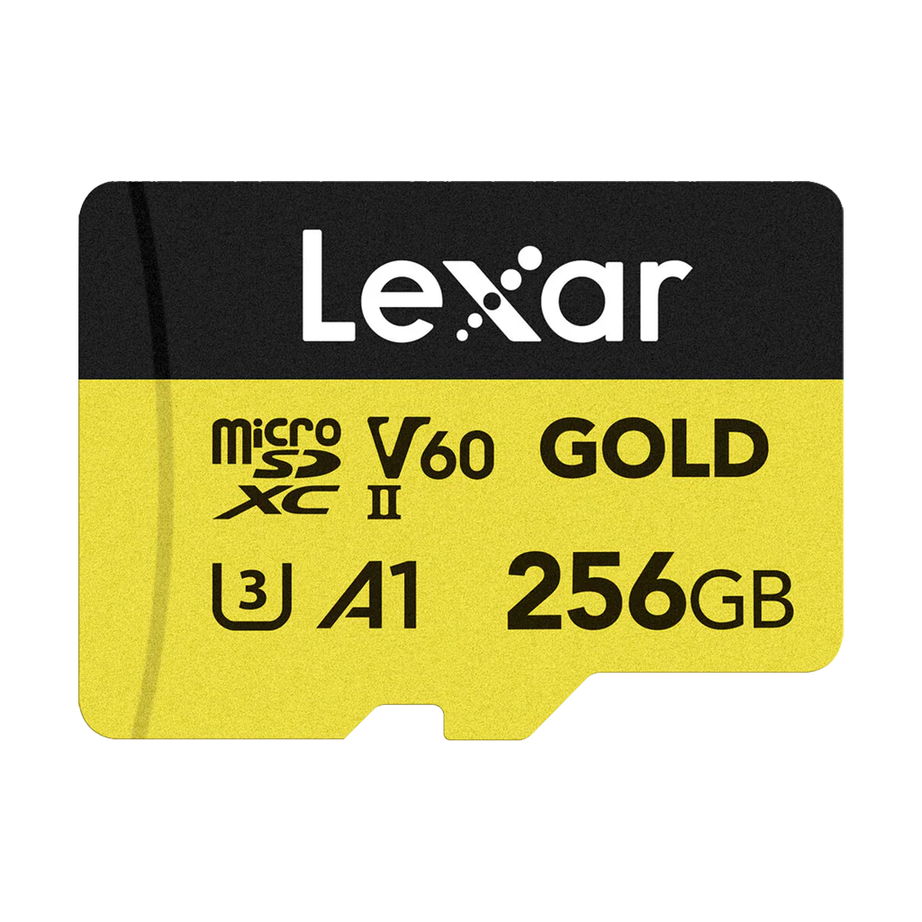 Lexar 256GB Professional UHS-II microSDXC Memory Card (GOLD Series)