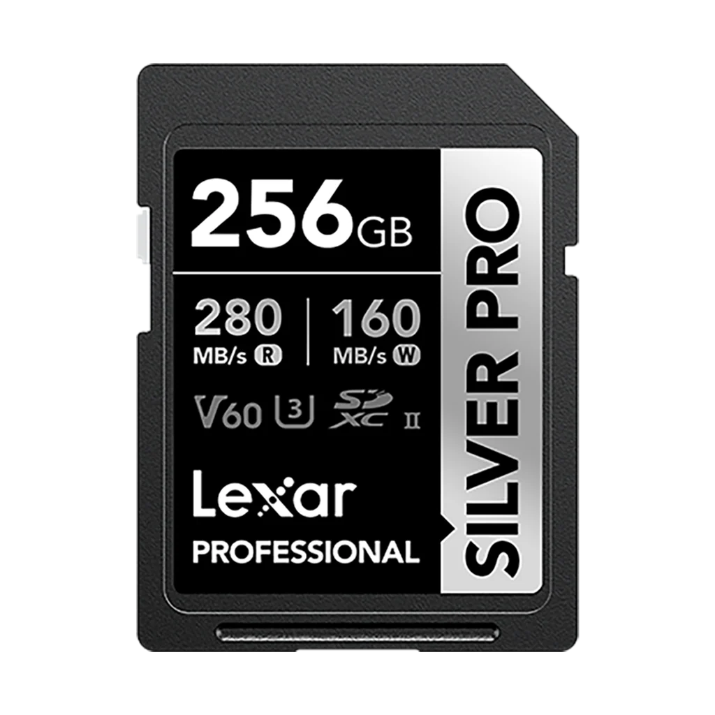 Lexar 256GB Professional UHS-II SDXC Memory Card (280MB/s, SILVER PRO Series)