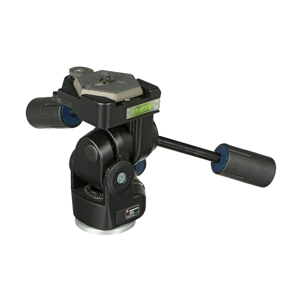 Manfrotto 229 3-Way, Pan-and-Tilt Head with 030-14 Quick Release Plate - Image 2