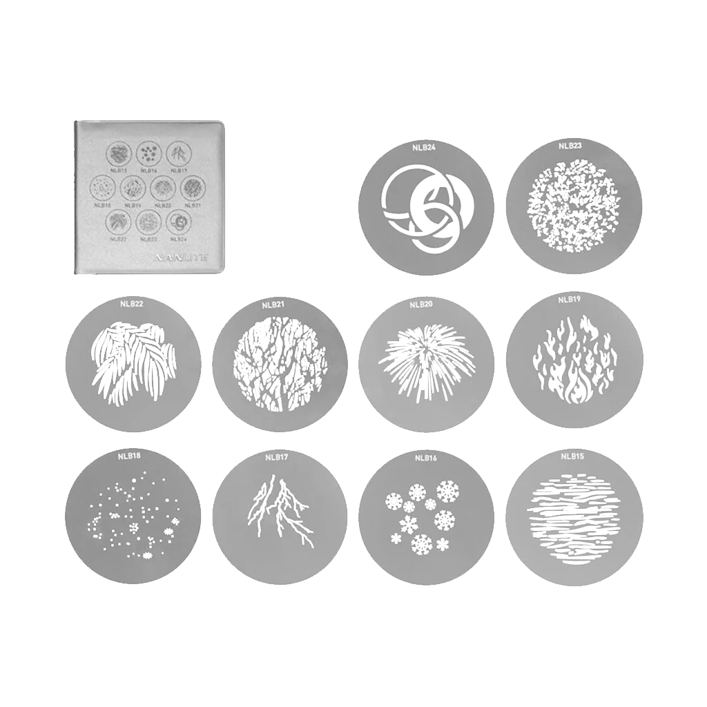 Nanlite Bowens Projection Attachment Gobo Set 2 (10 Gobos)