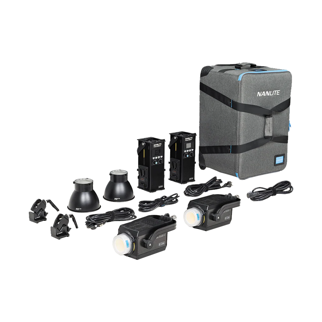Nanlite Forza 500B II Bi-Color LED Monolight (Travel 2-Light Kit)