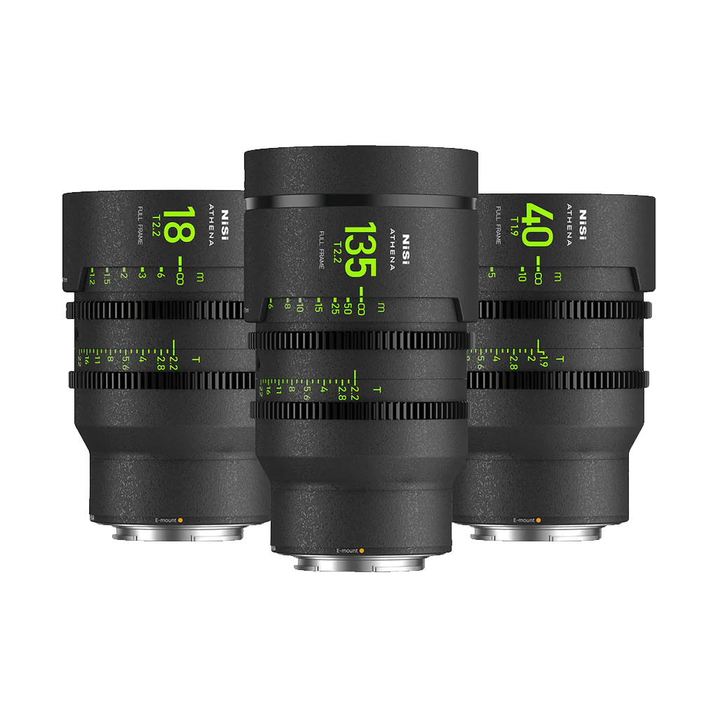 NiSi ATHENA PRIME T2.2/1.9 Full-Frame 3-Lens Add-On Kit (E Mount, No Drop-In Filter)