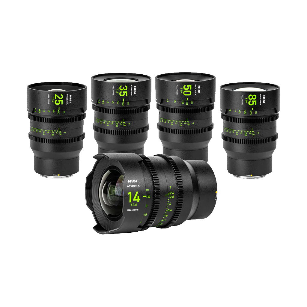 NiSi ATHENA PRIME T2.4/1.9 Full-Frame 5-Lens Kit (E Mount, No Drop-In Filter)