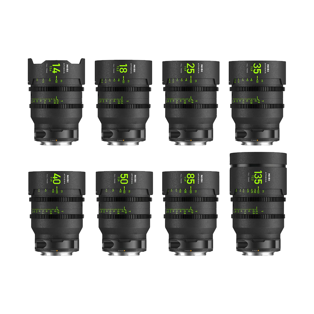 NiSi ATHENA PRIME T2.4/1.9 Full-Frame 8-Lens MASTER Kit (E Mount)