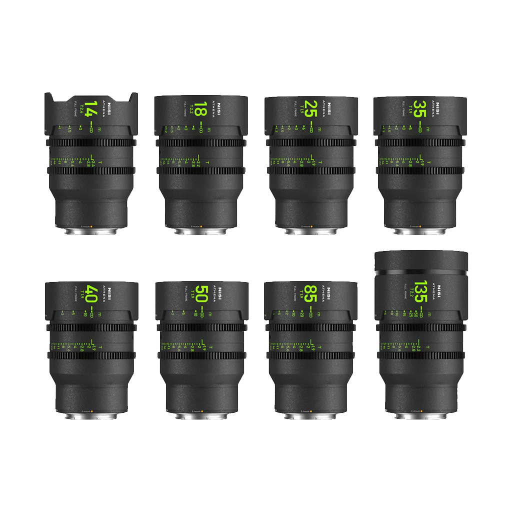 NiSi ATHENA PRIME T2.4/1.9 Full-Frame 8-Lens MASTER Kit (E Mount, No Drop-In Filter)