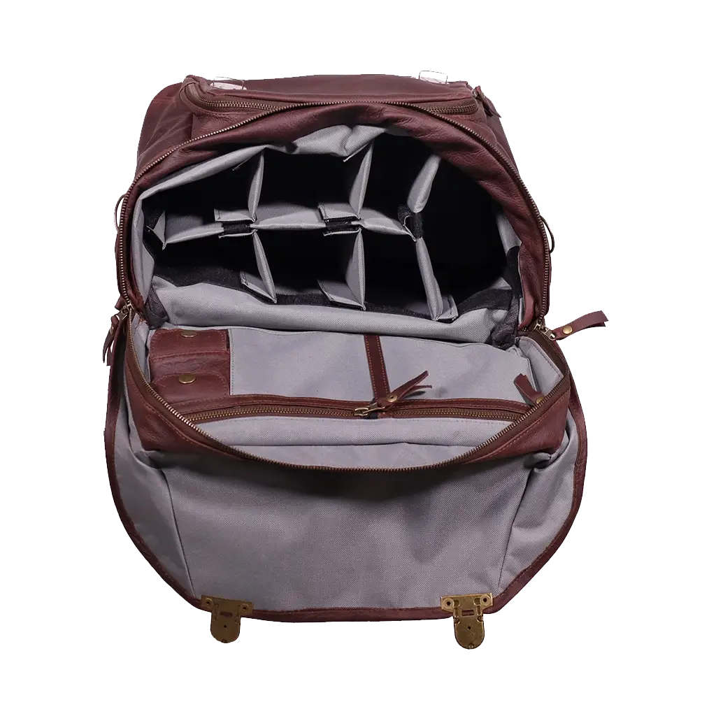 Orms Leather Camera Shoulder Bag (Chocolate, Large) - Image 3