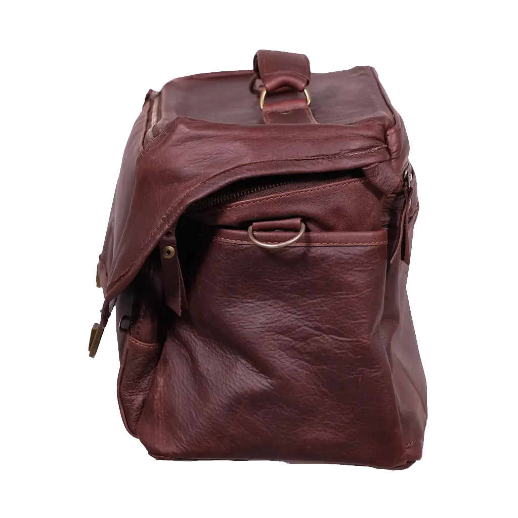 Orms Leather Camera Shoulder Bag (Chocolate, Large) - Image 4
