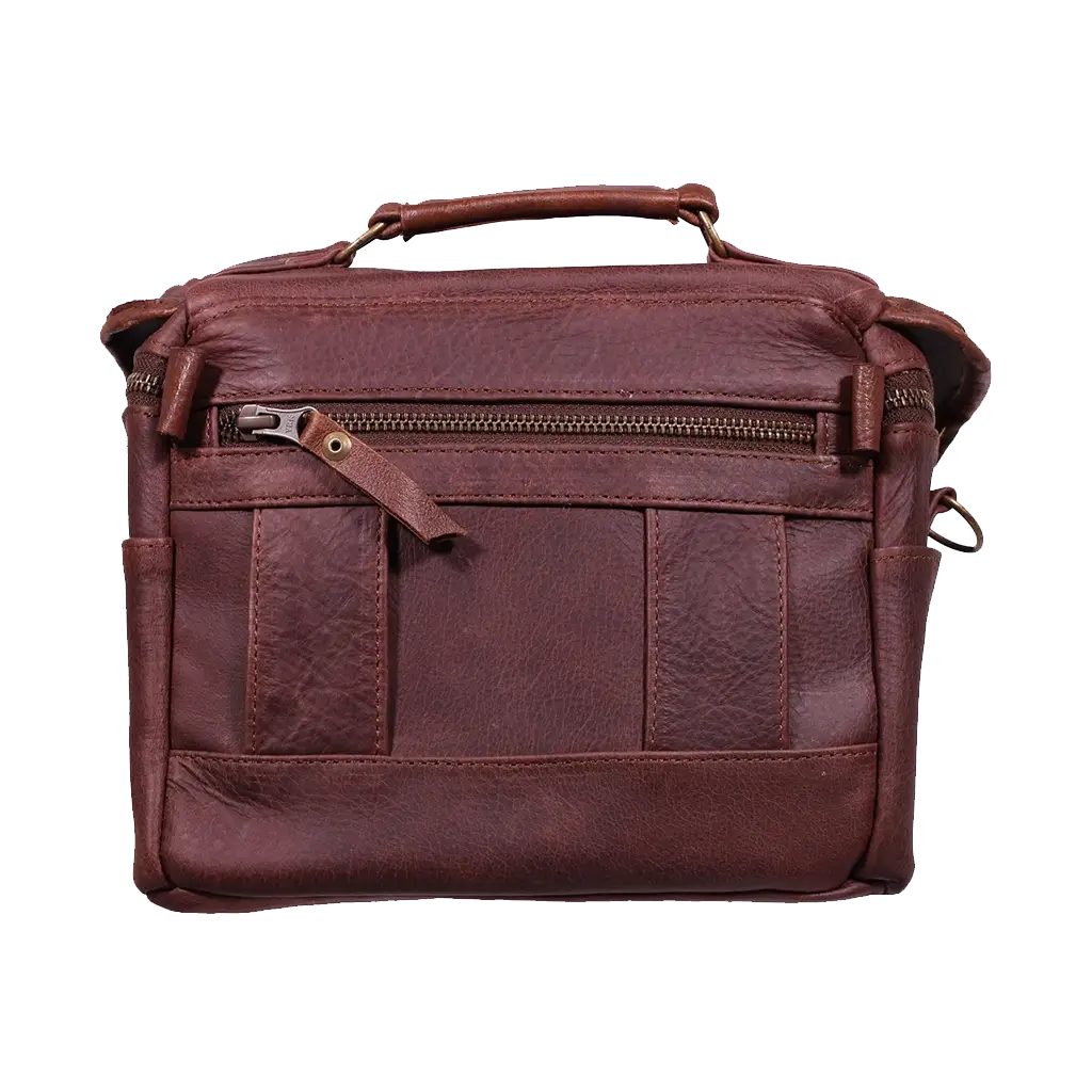 Orms Leather Camera Shoulder Bag (Chocolate, Small) - Image 2