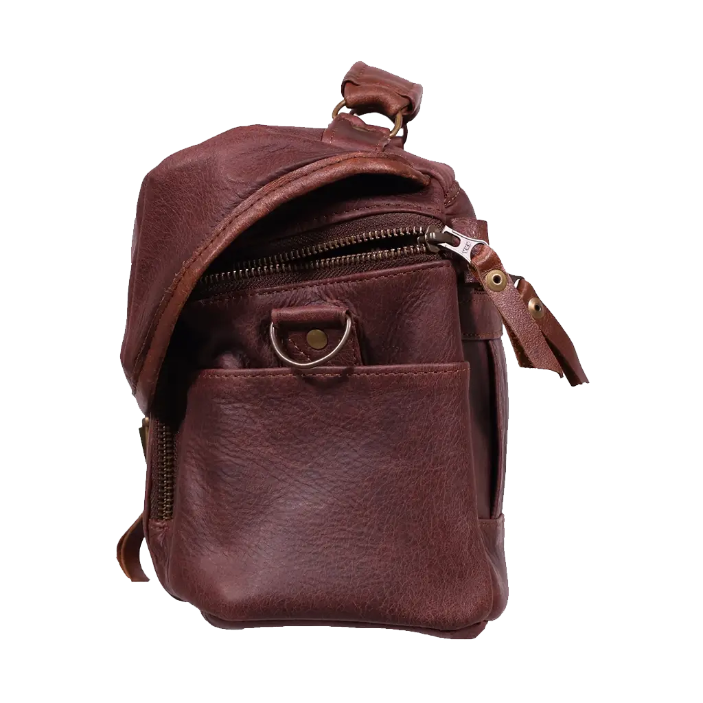 Orms Leather Camera Shoulder Bag (Chocolate, Small) - Image 4