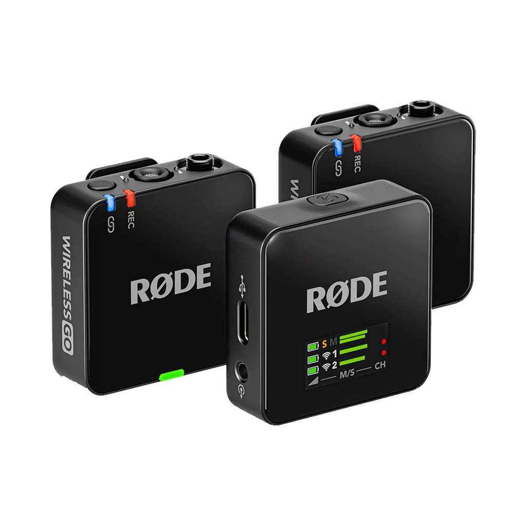 Rode Wireless GO (Gen 3) 2-Person Compact Digital Wireless Microphone System/Recorder (2.4 GHz, Black)