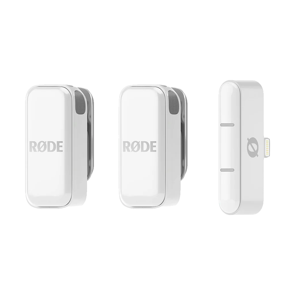 Rode Wireless Micro 2-Person Ultracompact Wireless Microphone System with USB-C Connector (2.4 GHz, White) - Image 2