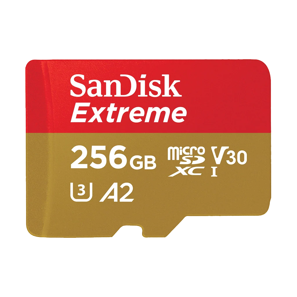 SanDisk 256GB Extreme 190MB/s UHS-I microSDXC Memory Card