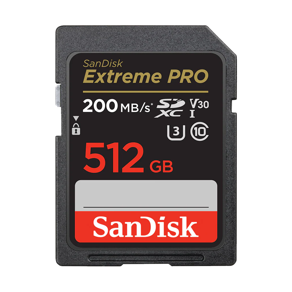 SanDisk 512GB Extreme PRO 200MB/s UHS-I SDXC Memory Card