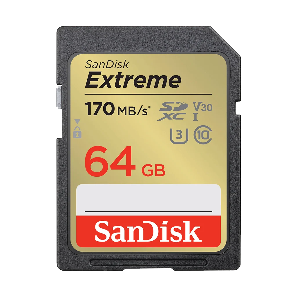 SanDisk 64GB Extreme 170MB/s UHS-I SDHC Memory Card