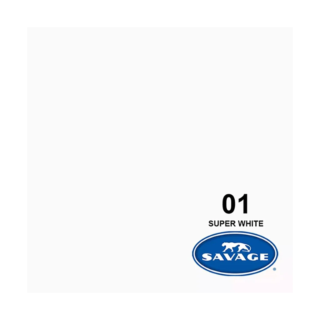 Savage Background Paper Super White 01 (1.35m x 11m)
