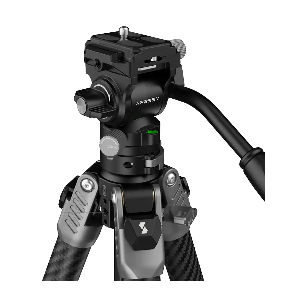 SmallRig AP225Pro Portable Carbon Fiber Video Tripod with Fluid Head - Image 3