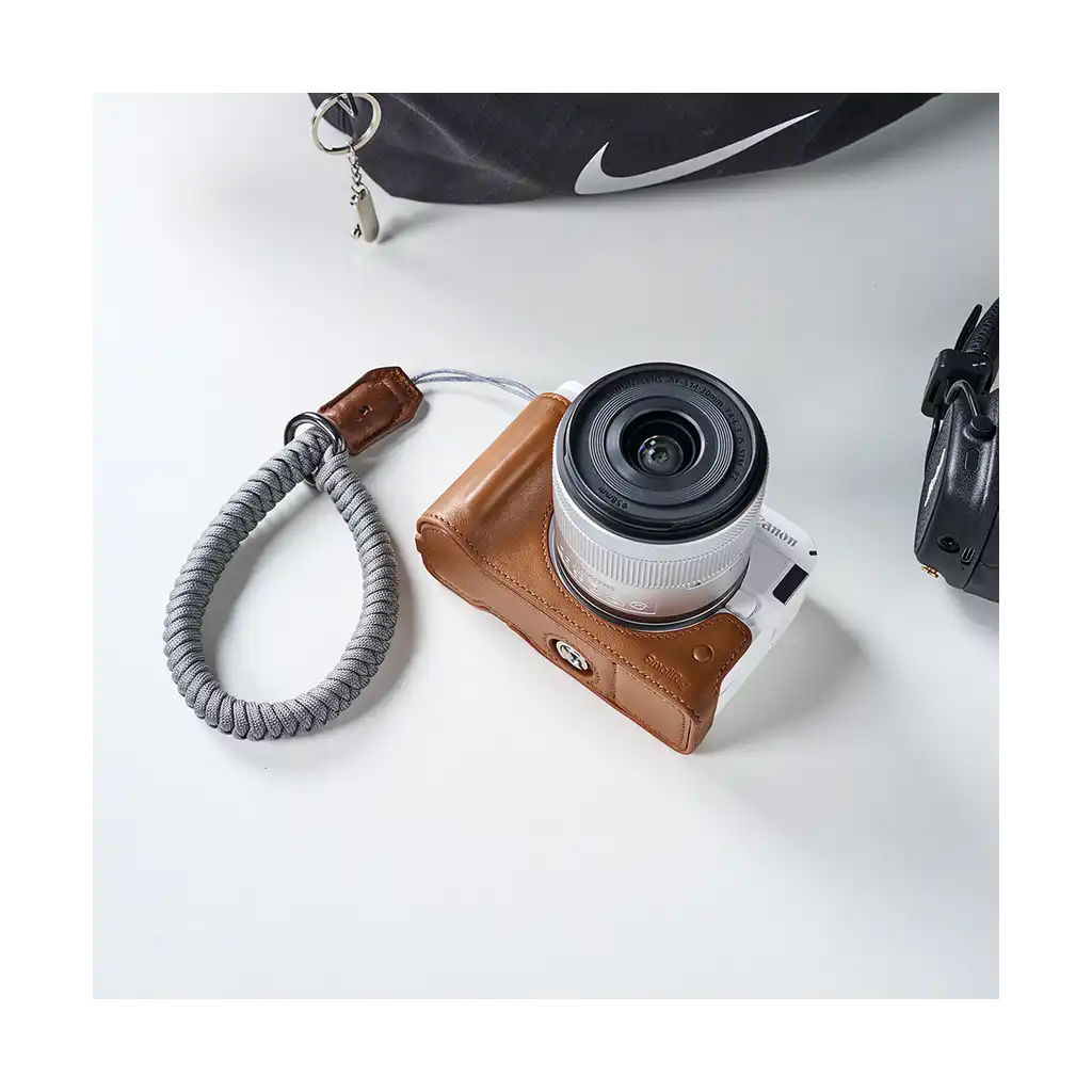 SmallRig Leather Half Case for Canon EOS R50 V (Brown) - Image 3