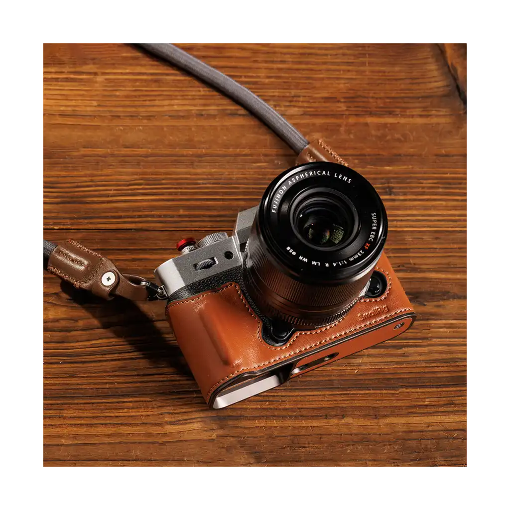 SmallRig Leather Half Case Kit for Fujifilm X-T30, II and III (Brown) - Image 3