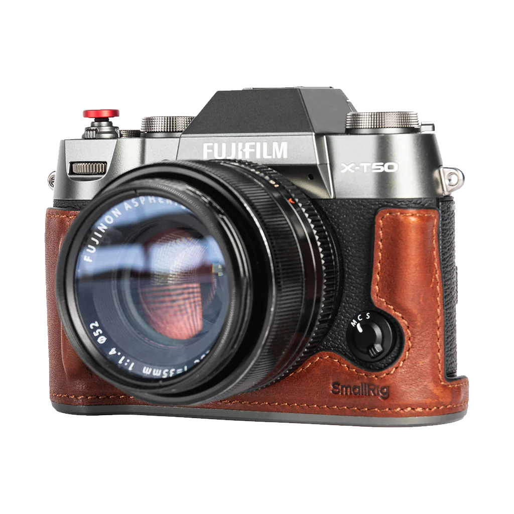 SmallRig Leather Half Case Kit for Fujifilm X-T50 (Brown) - Image 2