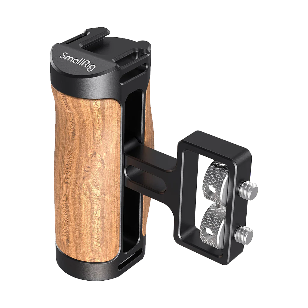SmallRig Mini Wood Side Handle with Dual 1/4"-20 Screw Mount
