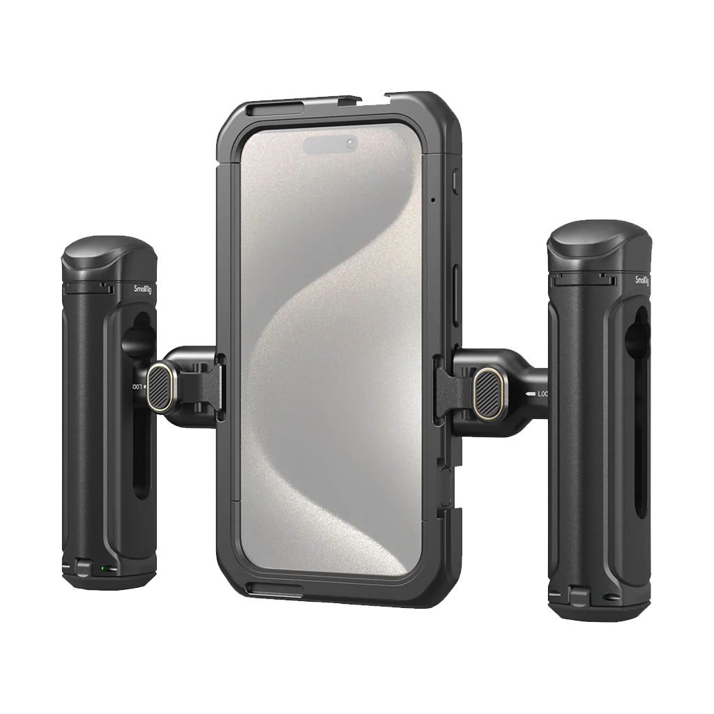 SmallRig Mobile Video Cage Kit with Dual Handles for iPhone 15 Pro - Image 2