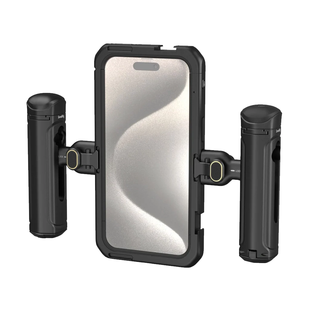 SmallRig Mobile Video Cage Kit with Dual Handles for iPhone 15 Pro Max - Image 2