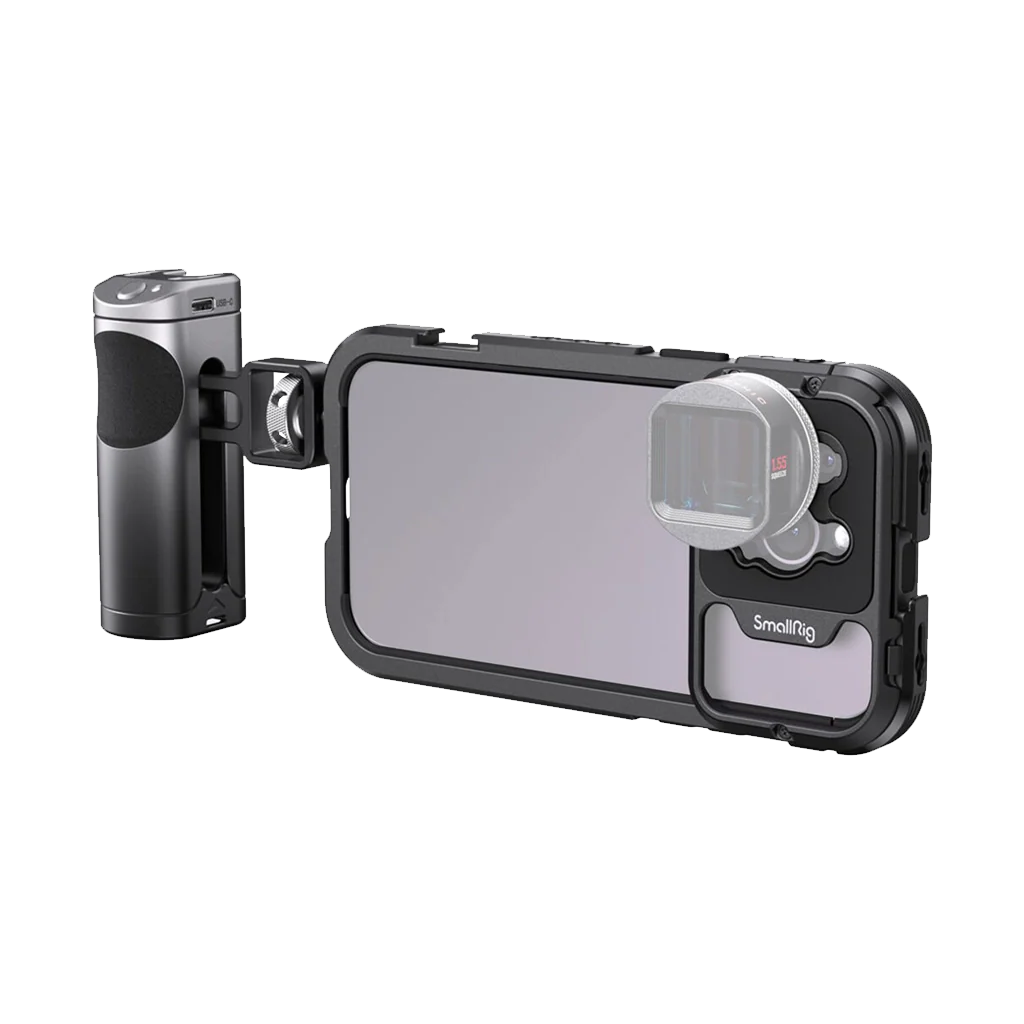 SmallRig Mobile Video Cage Kit with Single Handle for iPhone 14 Pro Max