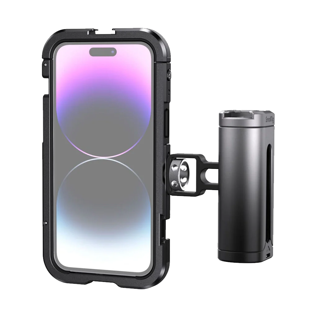 SmallRig Mobile Video Cage Kit with Single Handle for iPhone 14 Pro Max - Image 2