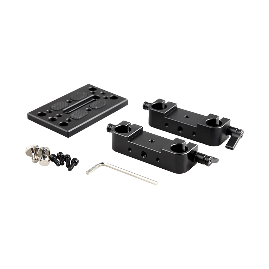 SmallRig Mounting Plate with Dual 15mm Rod Clamps - Image 2