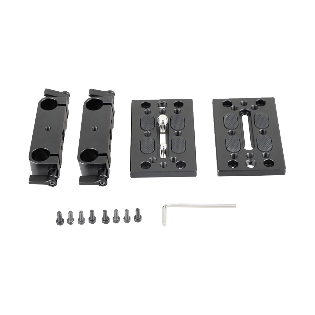 SmallRig Tripod Mounting Kit with 2 x Plates and 2 x 15mm Rod Clamps - Image 2